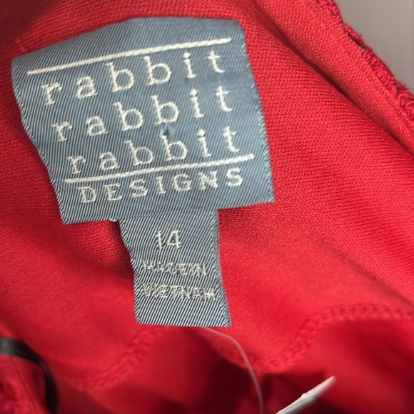 New Rabbit Rabbit Rabbit Design 3/4 Sleeve Lace Fit + Flare Dress - Picture 3 of 4